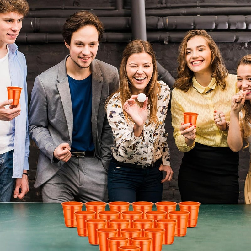 cssopenss 120 Pcs 2 oz Orange Shot Cups orange Plastic shot Glasses Thanksgiving Shot Glasses Disposable for Drinking Tastings Served Snacks Jello Tastings and Samples - Image 5